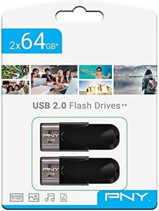 Image du produit PNY Attaché 4 (2-Pack) (64 Go, USB-A)