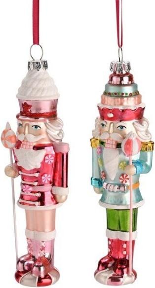Produktbild CreaDiva Weihnachtskugel - Hänger Nussknacker rot oder blau (1 -teilig)