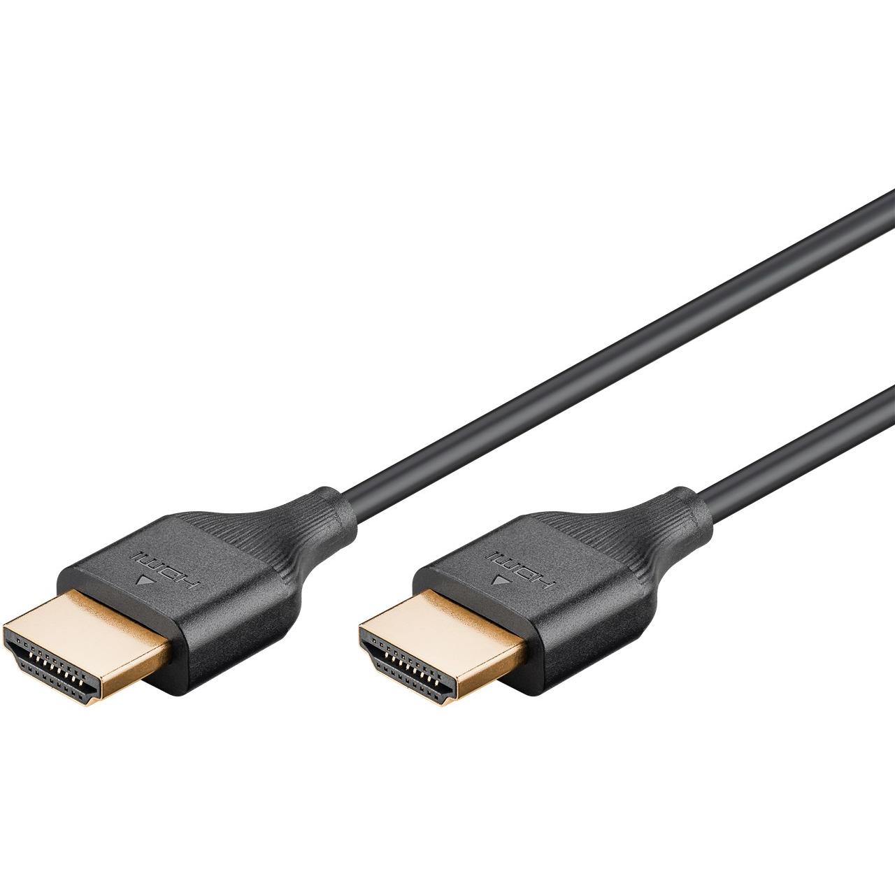 Goobay Slim High Speed HDMI-Kabel mit Ethernet (HDMI), Video Kabel