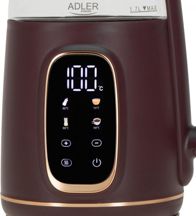 Actual product image Adler AD 1305 burgundy-coloured kettle (1.70 l)