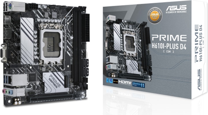 Produktbild ASUS MB Prime H610I-Plus (LGA 1700, Intel H610, Mini-ITX)