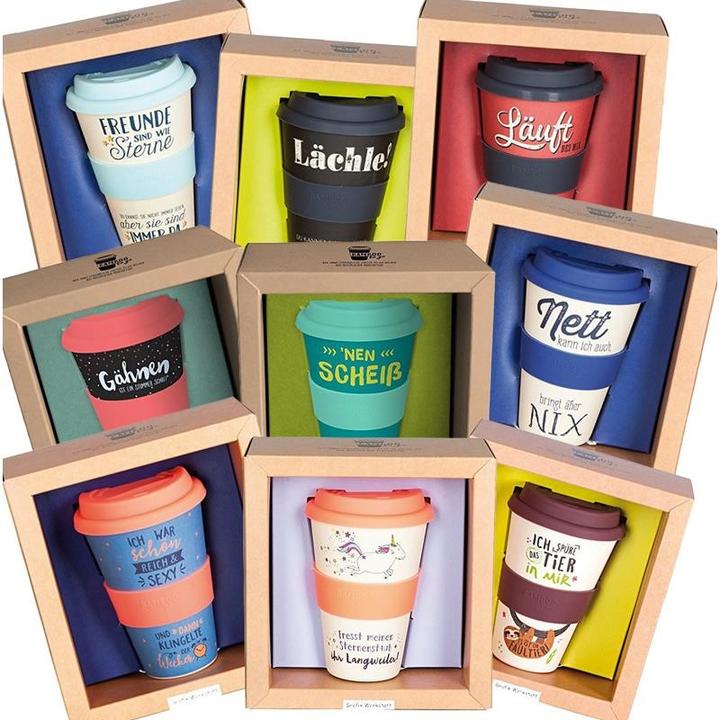 Produktbild Bamboo to go Trinkbecher Ich war schön, reich und sexy - und dann klingelte der Wecker!