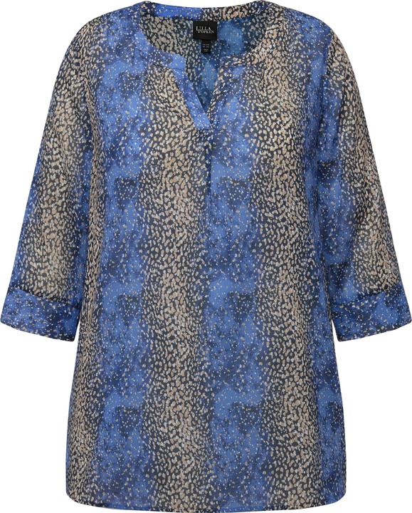 Produktbild Ulla Popken Bluse, Punkte-Streifen, A-Linie, Tunika-Ausschnitt, 3/4-Arm (46, 48)
