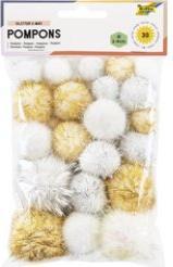 Image du produit Folia Pompons, 30 pcs, couleurs de Noël
