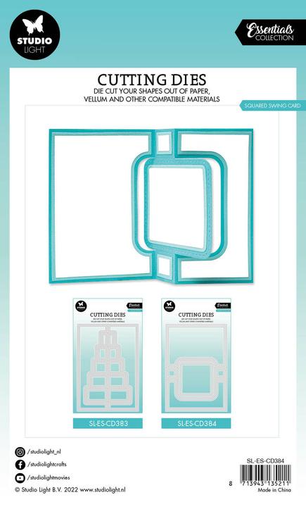 Actual product image art by marlene Cutting Dies "Squared Swing Card" Essentials