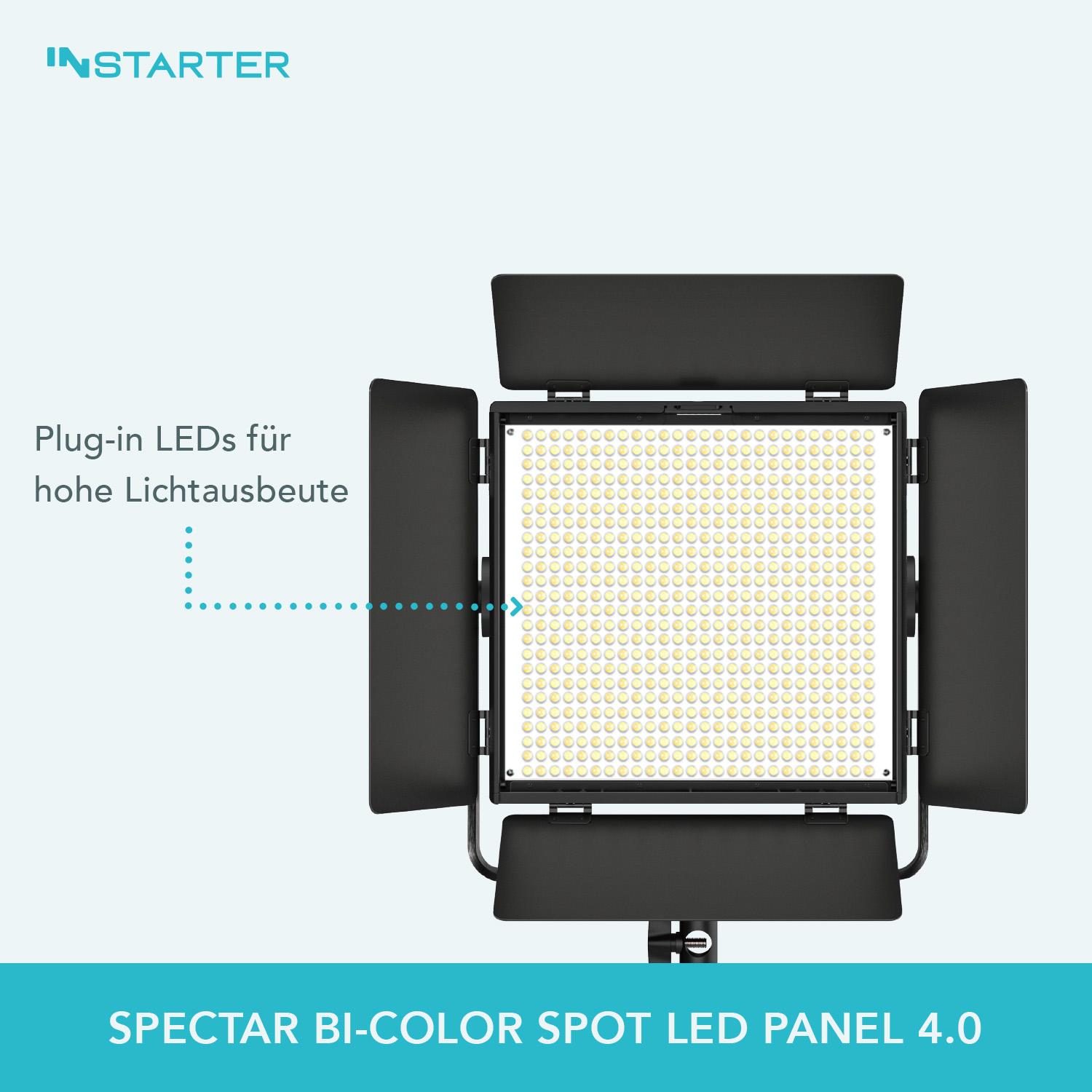 Thumbnail - Wiltec Spectar Bi-Colour Spot LED Panel 4.0 (Flächenleuchte), Dauerlicht, Schwarz