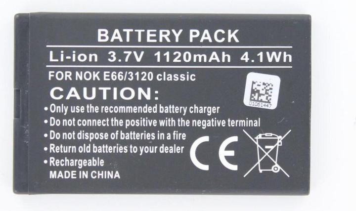 Image du produit AGI Batterie de téléphone portable compatible avec Nokia E66 - Batterie - Noir - Lithium-Ion (Li-Ion) -