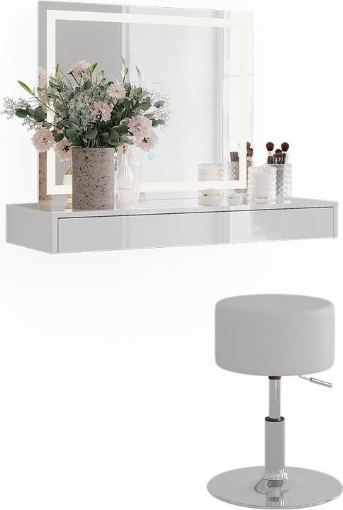 Produktbild Vicco Schminktisch Sherry, Weiss, 100 cm 3 Teile (100 x 40.10 x 65 cm)