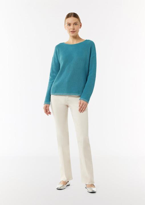 Produktbild Comma Strickpullover Strickpullover mit Metallic-Garn-Details an Saum und Bündchen (40)