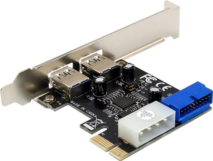Produktbild InLine Schnittstellenkarte, 3x USB 3.2 Gen.1, (2 USB-A + 1 Comboport) PCIe, inkl. Low-Profile Slotb