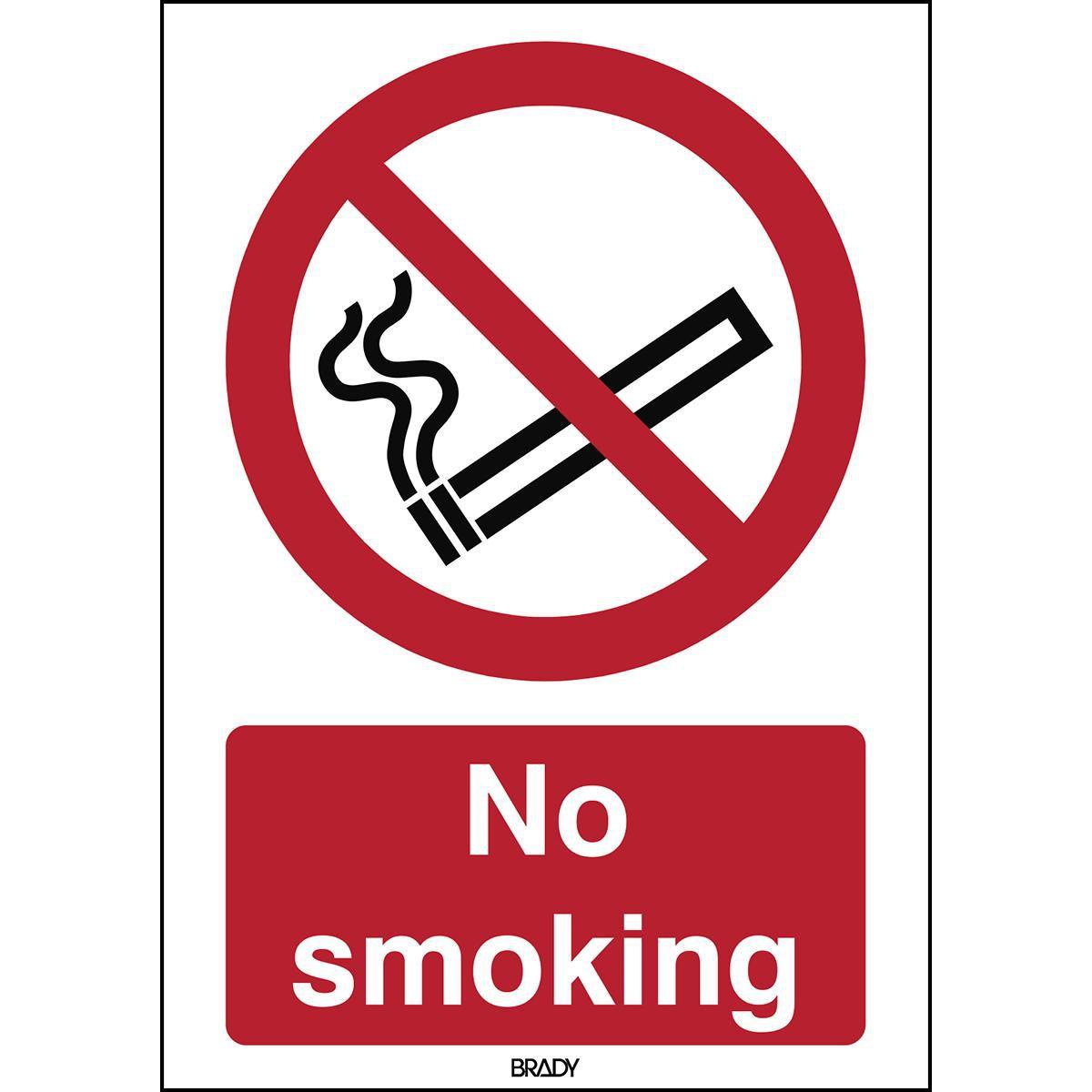 Brady, Sicherheitskennzeichnung, ISO Safety Sign - No smoking