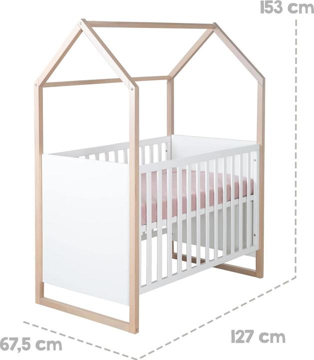 Produktbild Roba Hausbett mit Beistellfunktion 60x120cm Cabane (60 x 120 cm)