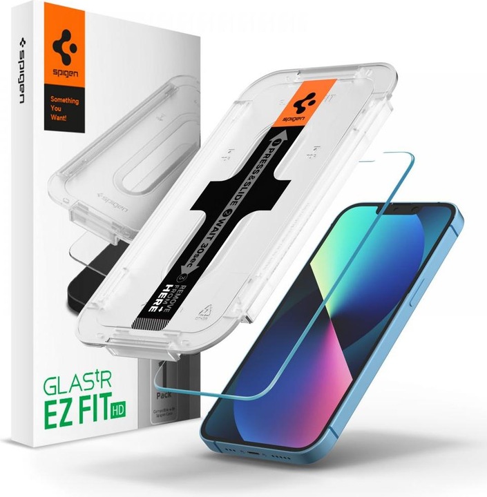 Produktbild Spigen Gehärtetes Glas GLAS.tR ez Passend für Apple iPhone 13 (1 Stück, Apple iPhone 14, Apple iPhone 13, Apple iPhone 16e, Apple iPhone 13 Pro)