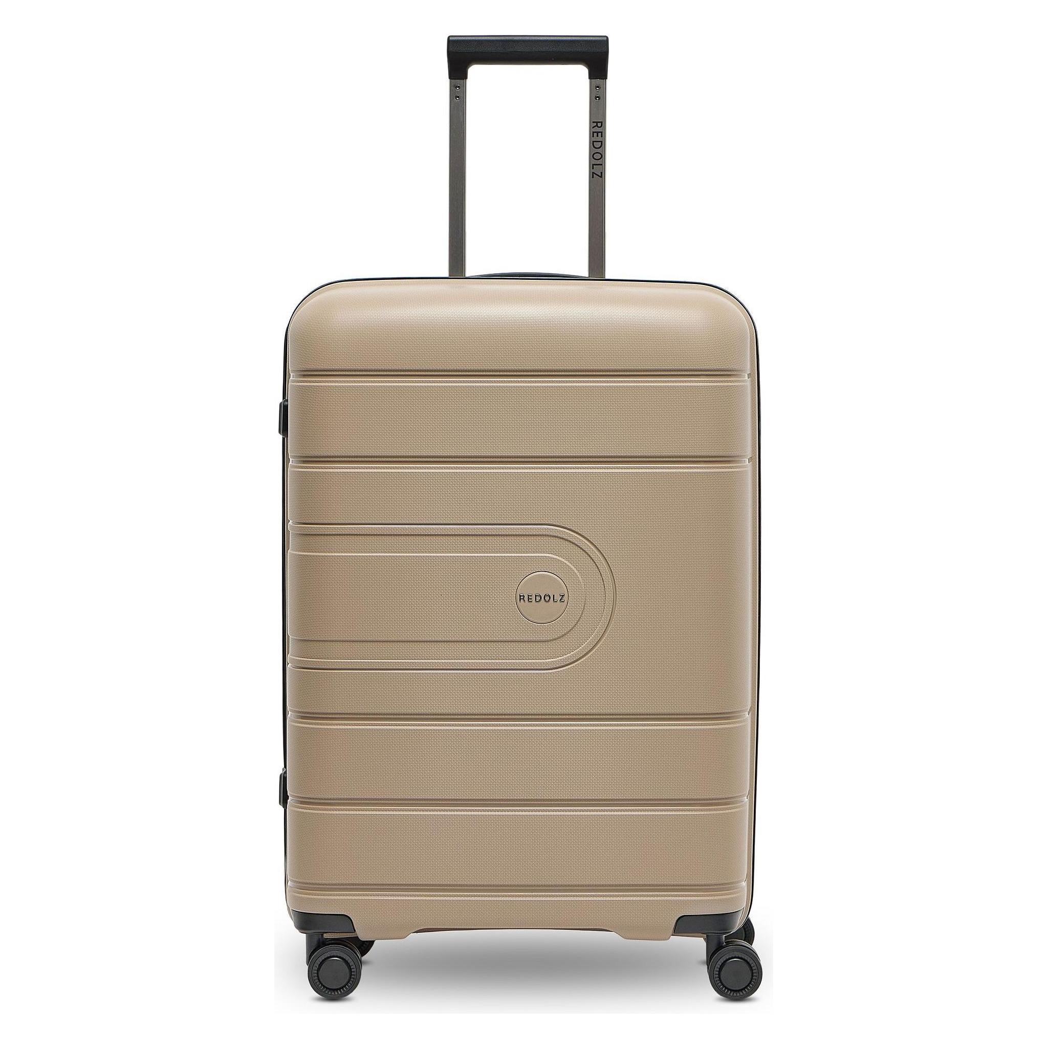 Redolz, Koffer, Essentials 11 Medium 4 Rollen Trolley 66 Cm, Beige, (68 l)