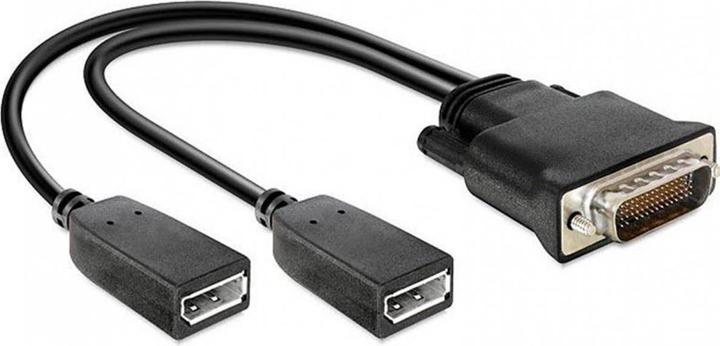 Actual product image Delock Adapter DMS-59 male > 2 x DP female 25 cm (DP, 3000 cm)