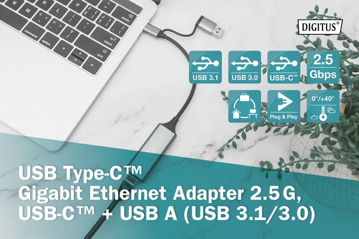 Produktbild Digitus DN-3028 (USB, USB-C, RJ45 2.5 Gigabit Ethernet (1x))