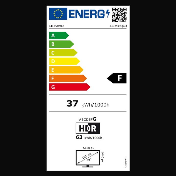 Energie-Label LC-Power LC-M49QCO (5120 x 1440 Pixel, 49")