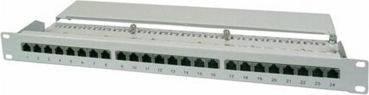 Immagine prodotto Digitus CAT 6 Class E Patch Panel schermato a 16 porte RJ45 8P8C LSA 1U Rack Mount Colore Grigio RAL 7035