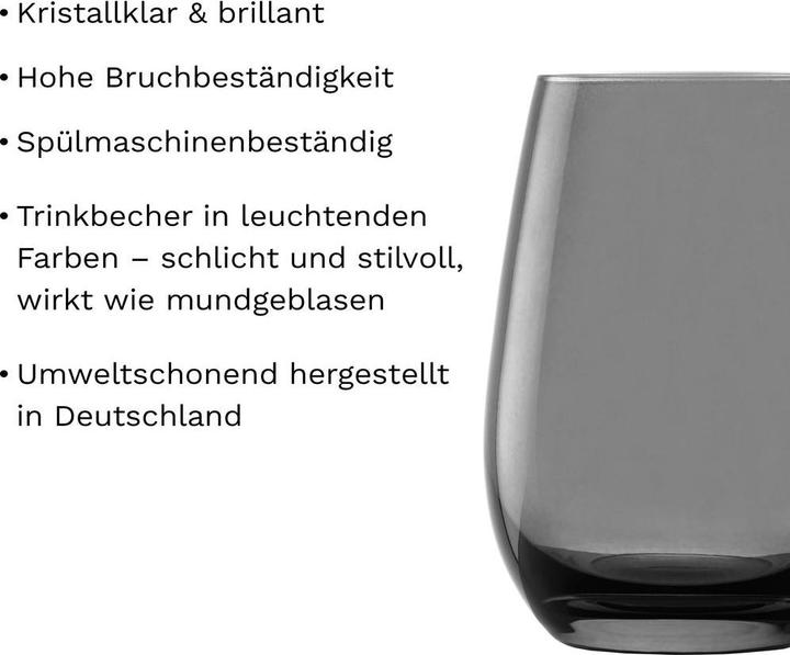 Actual product image Stölzle Elements Longdrink Tumbler 465 ml Smoke Grey (0.47 l, 6x)