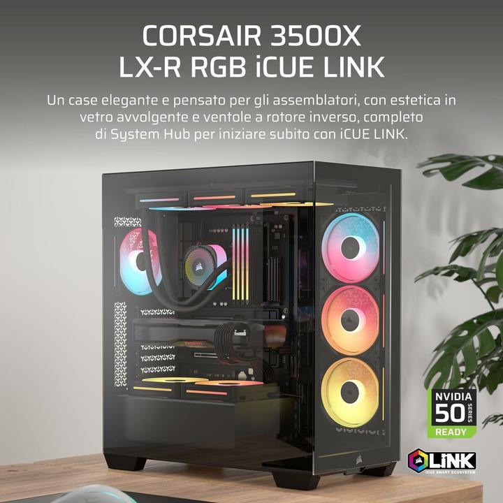 Produktbild Corsair 3500X LX-R RGB iCUE LINK (ATX, E-ATX, mATX, Mini-ITX)