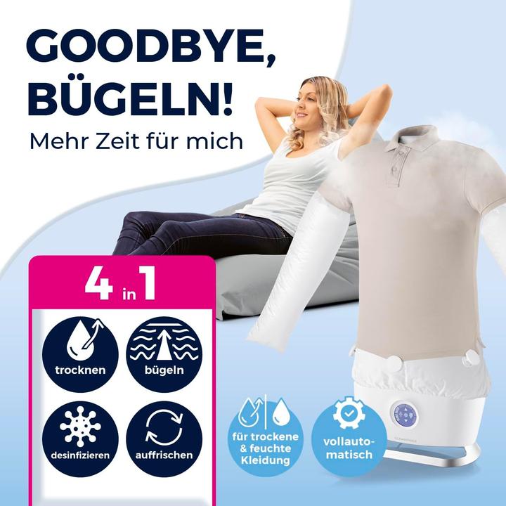 Produktbild CleanMaxx Automatischer Hemden- und Hosenbügler mit Dampffunktion (1800 W)