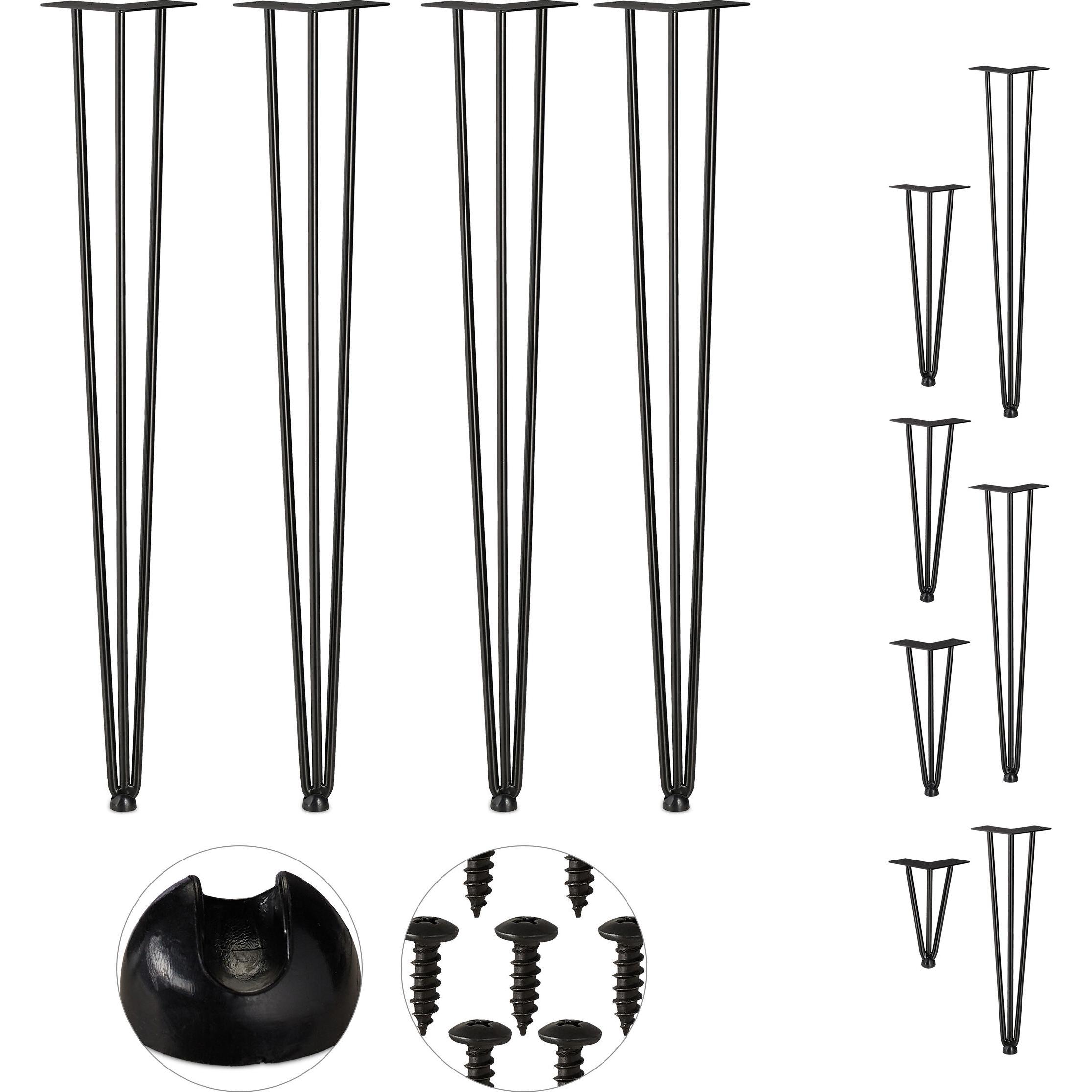 Thumbnail - Relaxdays, Tischbeine + Tischgestell, Hairpin Tischbein 4er Set
