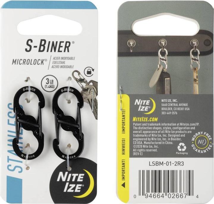 Actual product image Nite Ize Carabiner MicroLock S-Biner 2