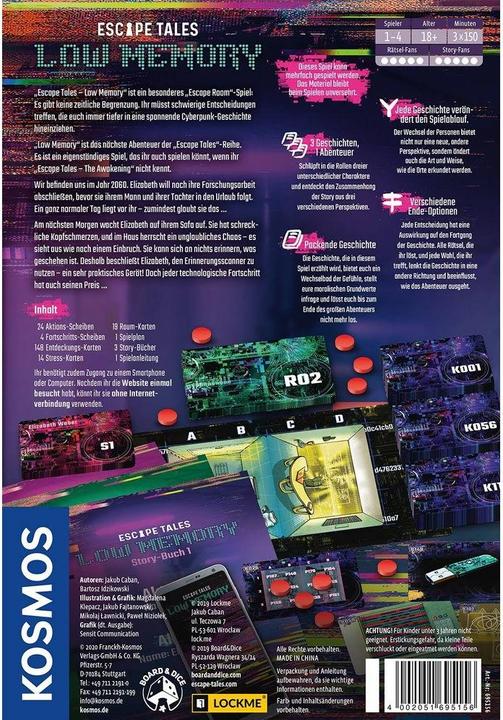 Image du produit Kosmos Contes d'évasion à faible mémoire (Allemand, 1 - 4 Joueur)