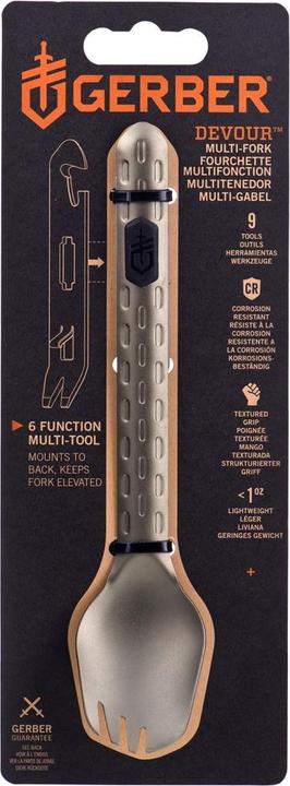 Actual product image Gerber Gear Devour Cook Eat Clean Spork Outdoor Spoon