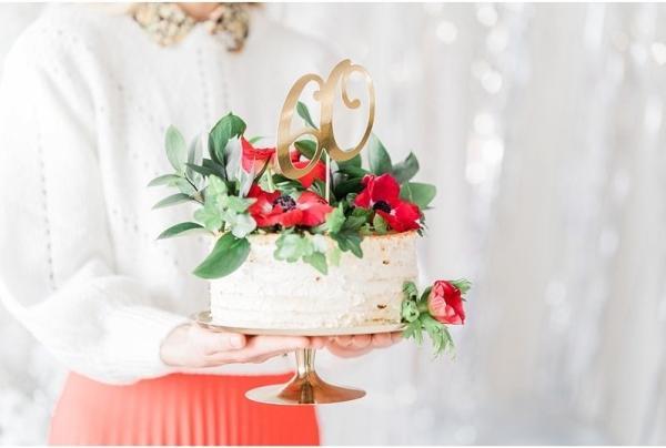 Image du produit Partydeco Cake Topper "60 ans" en or (1 pcs)