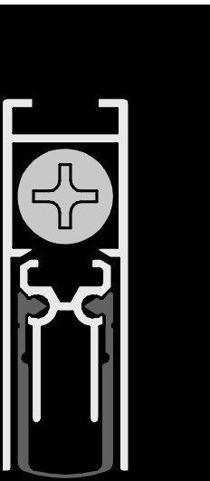 Produktbild Athmer Türdichtung Doppeldicht® M-12/35 1-392 1-seitig Länge 1083 mm Aluminium silberfarben eloxiert Hol...