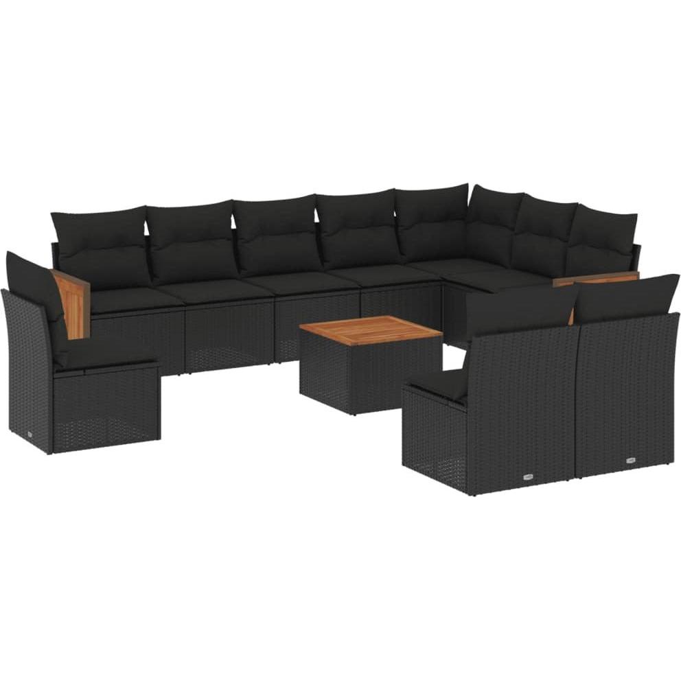 VidaXL, Gartenlounge, 10-tlg. Garten-Lounge-Set mit Kissen