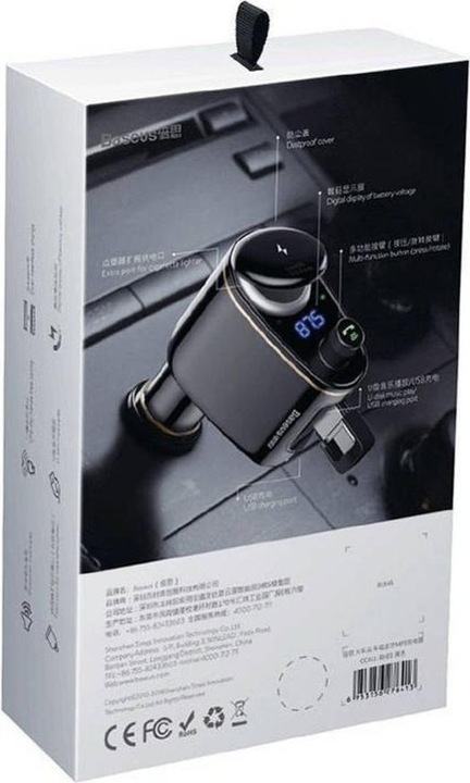 Actual product image Baseus Car Bluetooth MP3 Player S-06Black OS