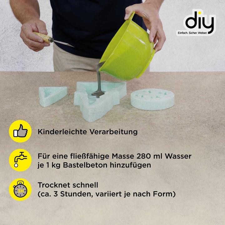 Produktbild Weber Bastelbeton zum Giessen & Kneten