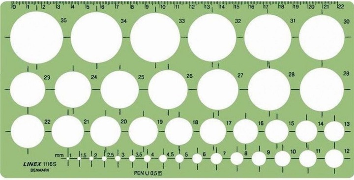Image du produit Linex Modèle de cercle 39 cercles (240 mm)