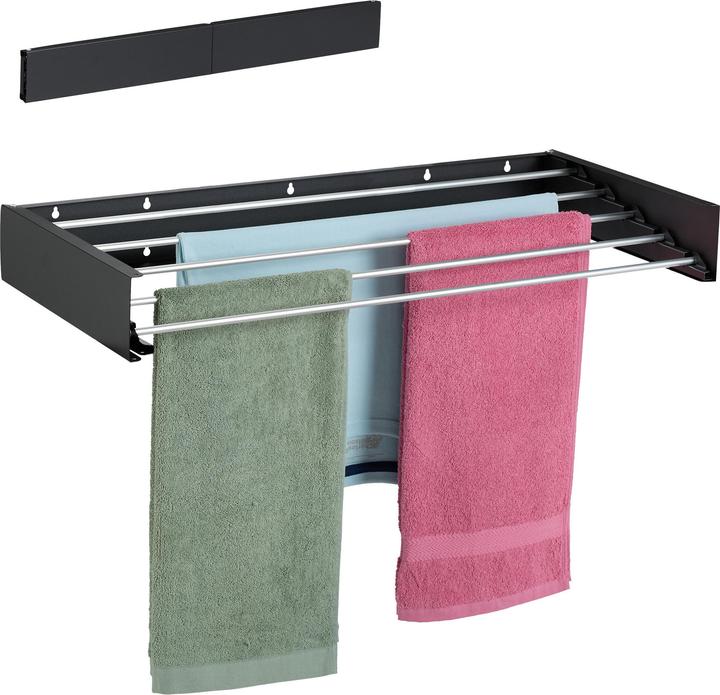 Actual product image Relaxdays Wall-mounted laundry rack (4 m)