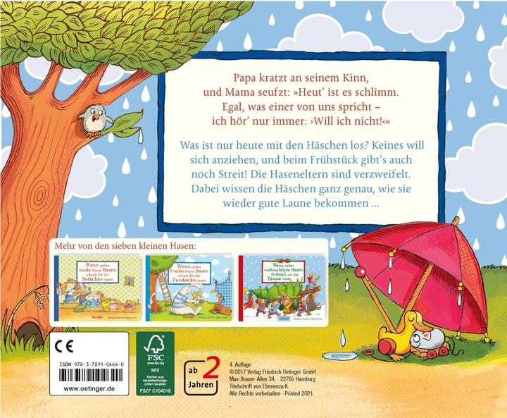 Produktbild Wenn sieben grummelige Hasen quietschvergnügt durch Pfützen rasen (Deutsch, Christiane Hansen, Sabine Praml, 2017)