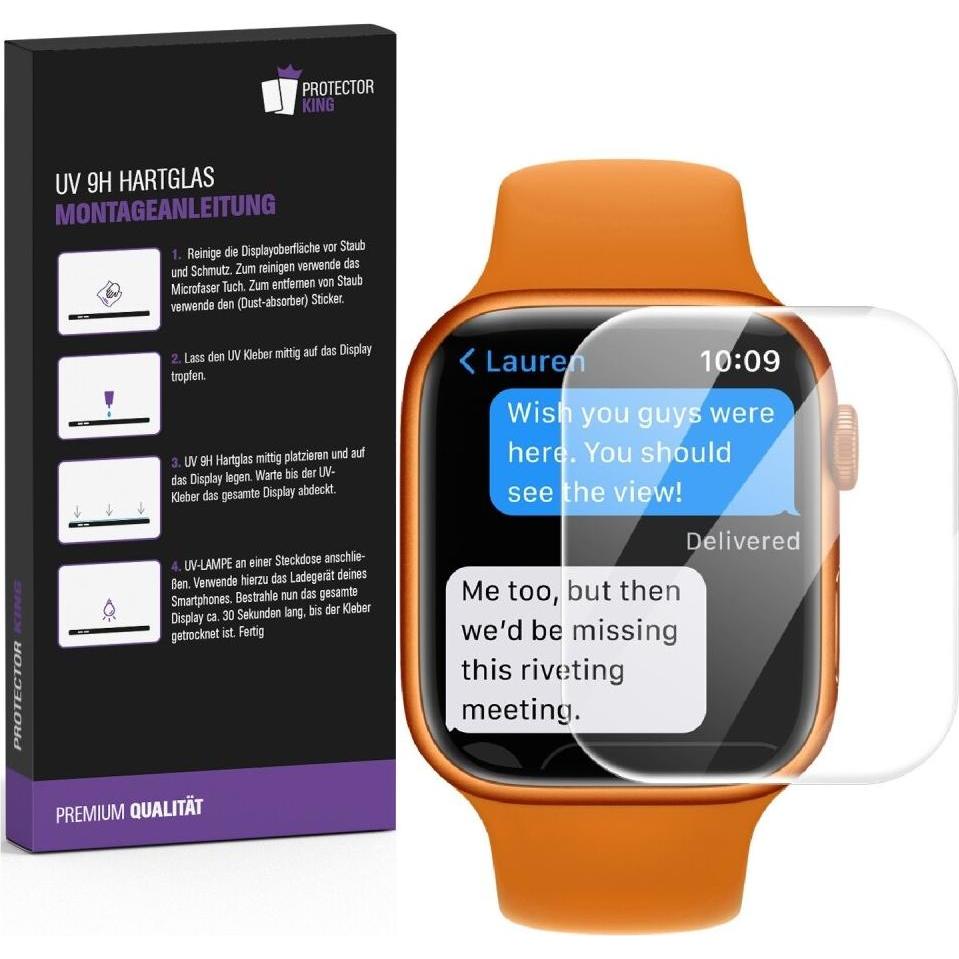 Thumbnail - Protectorking 2x UV Liquid Echtes Tempered 9H Panzerhartglas 3D KLAR, Smartwatch Schutzfolie