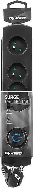 Actual product image Qoltec 50104 Voltage protection 4 AC outputs (4x, CEE 7/4, 1.50 m)