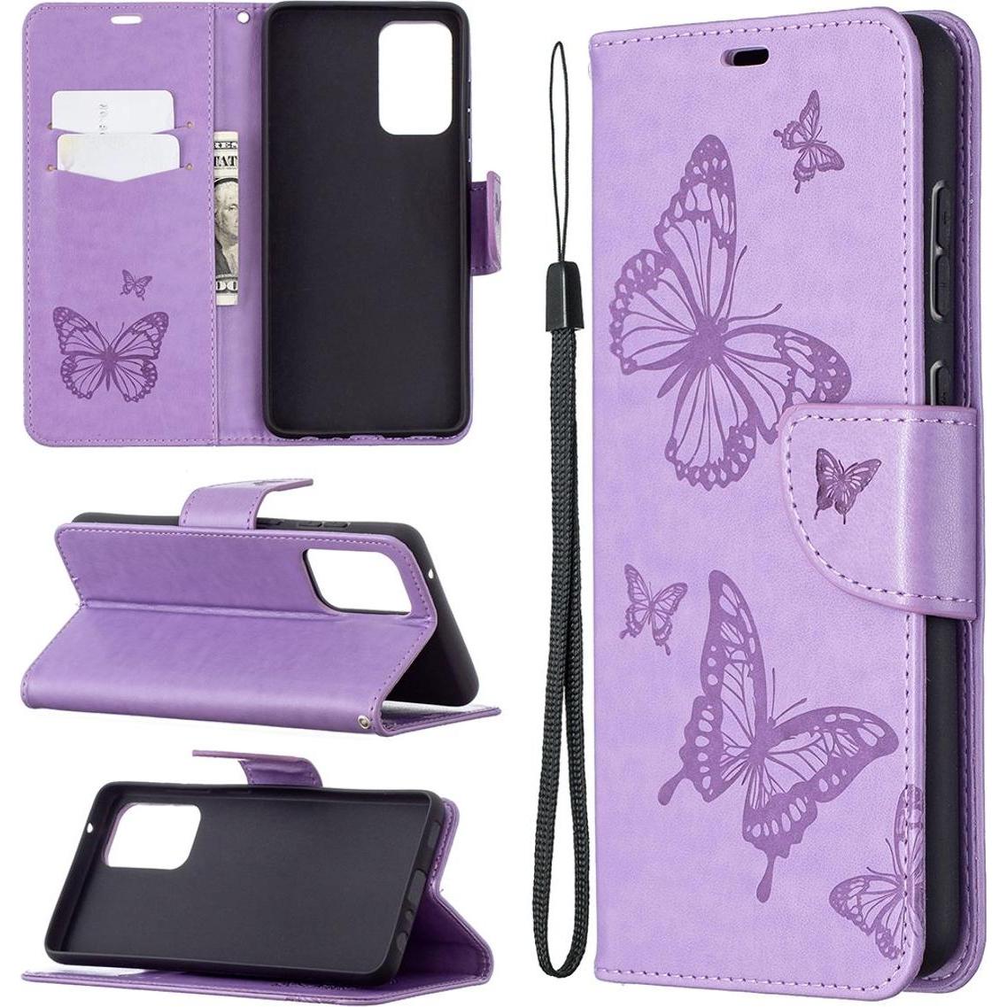 König Design Hülle Handy Schutz für Samsung Galaxy A72 5G Case Cover Tasche Etuis Violett Neu (Samsung Galaxy A72 5G), S...