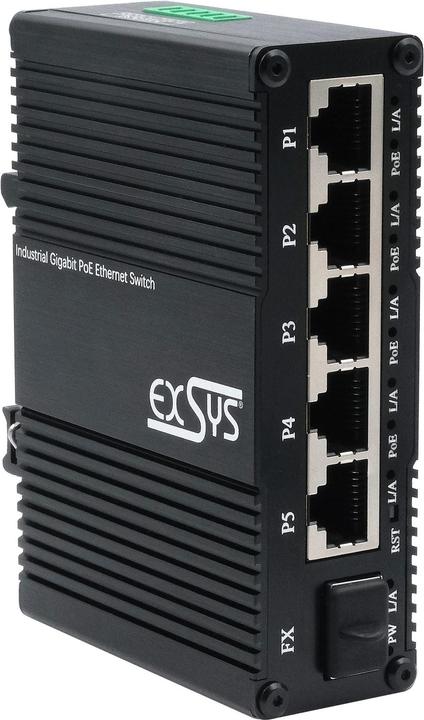 Produktbild Exsys Web-Managed Mini PoE+ Switch 5x 1 Gbit/s + 1x SFP (6 Ports)