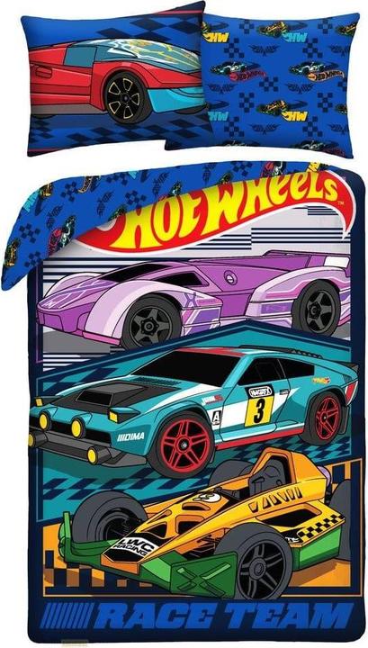 Halantex Hot Wheels parure de lit Ver. 1 140 x 200 cm / 70 x 90 cm (140 x 200 cm, 70 x 90 cm)