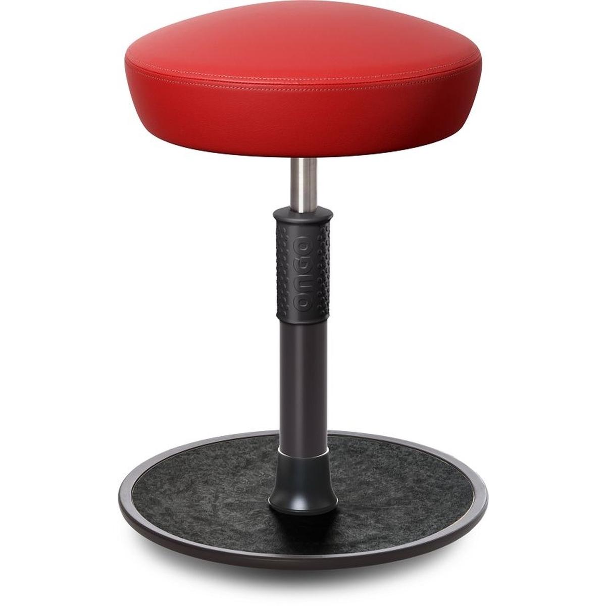 Ongo, Bürostuhl, Sitz- Stehhocker Free Regular Hutsitz skai Kunstleder Rot schwarz /schwarz