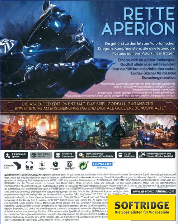 Actual product image Gearbox Godfall - Ascended Edition (PS5, DE)