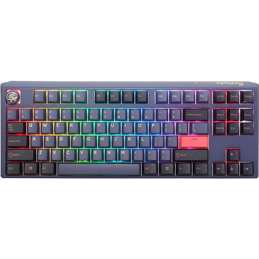Ducky One 3 Cosmic Blue TKL Gaming Tastatur, RGB LED - MX-Red (DE, Kabelgebunden), Tastatur, Blau