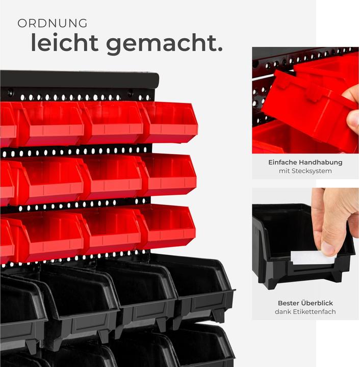 Produktbild tectake Kleinteilemagazin mit 30 Einschüben