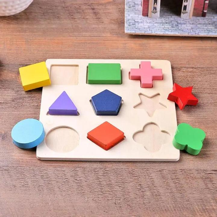 Actual product image Activity Board Geometric shapes puzzle