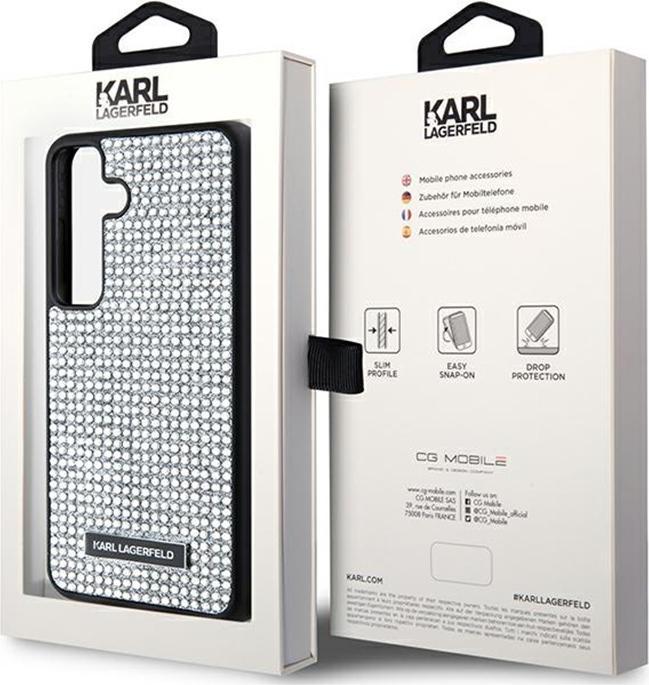 Produktbild Karl Lagerfeld KLHCSHDSPRS S921 hardcase srebrny/silver Rhinestone Metal Logo (Samsung Galaxy S24)