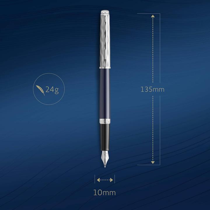 Image du produit Waterman Stylo plume Hémisphère DeLuxe C.C Deep Lacquer F B. (Bleu, Bleu, 1x)