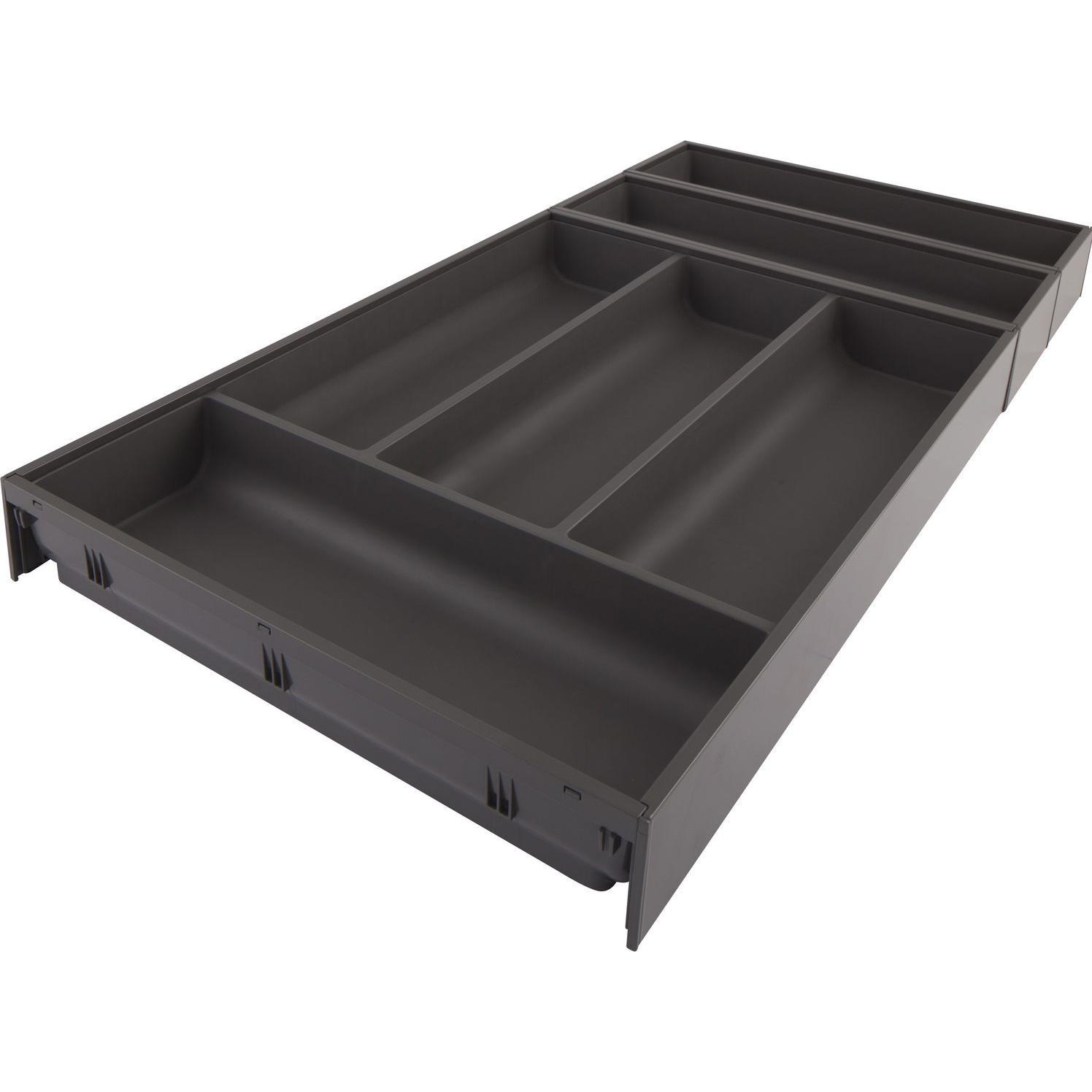 Thumbnail - Blum Ambia-Line Besteckkasten 624x300x50, Stahl oriongrau matt, Besteckkasten, Grau